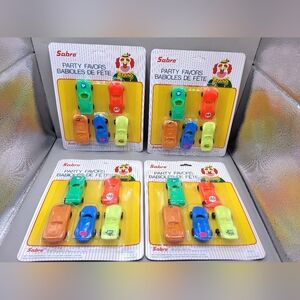 Vintage NOS Lot Of 4 Sabre Party Favors Stock Cars 1987 Made In Hong Kong